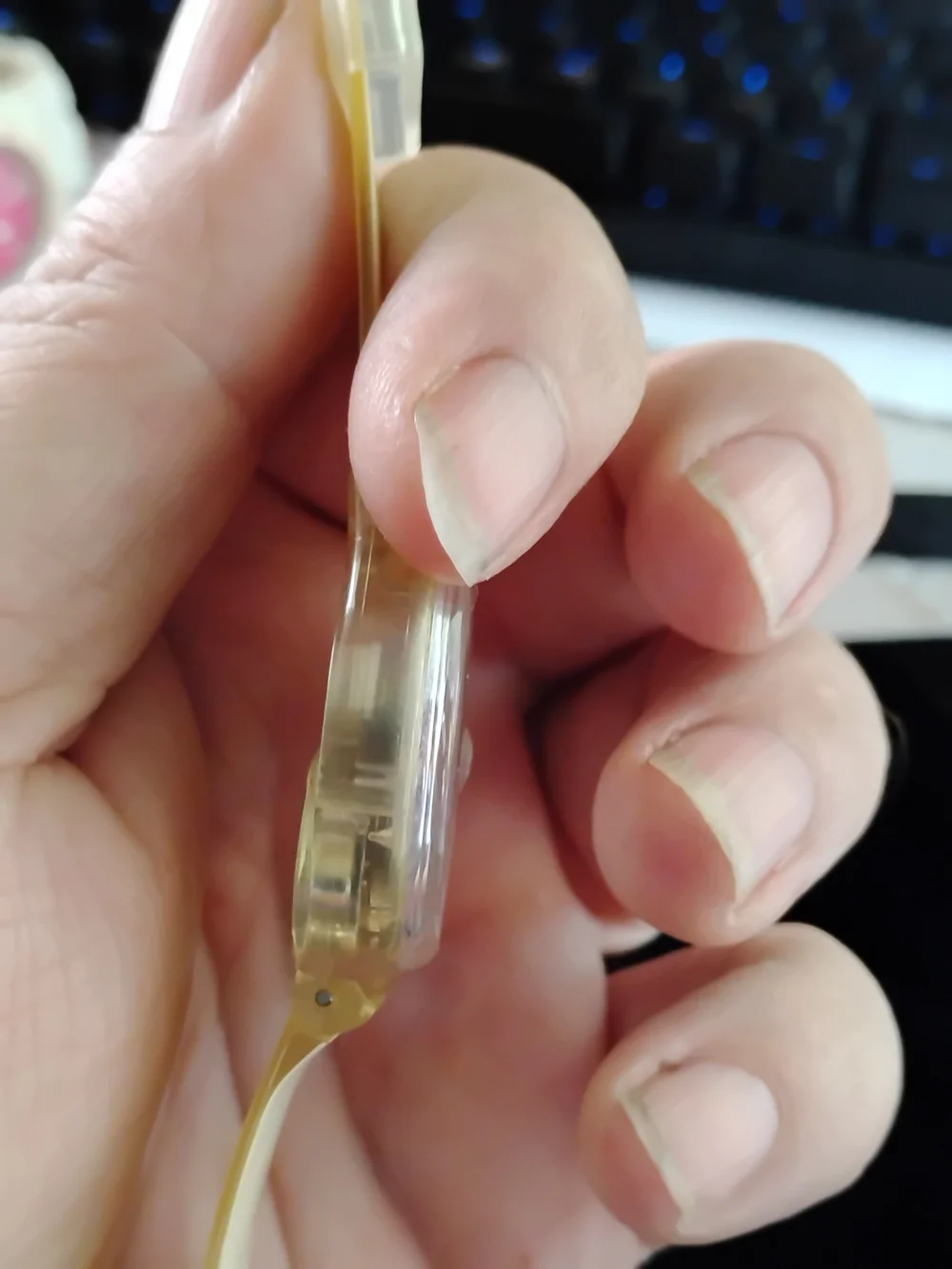 Swatch White Dial Watch with Gold Accents Tested And Running
